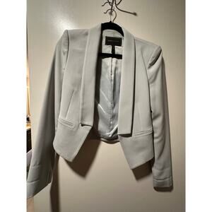 BCBGMAXAZRIA Women's Cropped Blazer Jacket Light Gray XXS